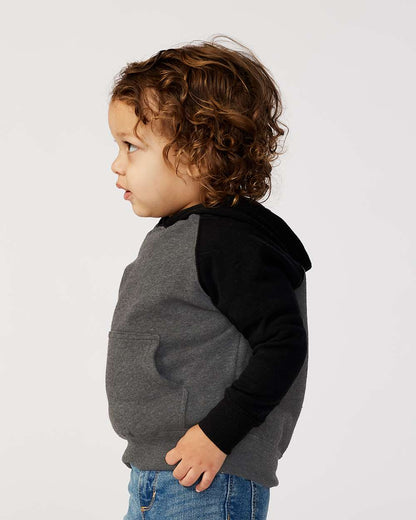 Independent Trading Co. Toddler Special Blend Hooded Raglan Sweatshirt PRM10TSB #colormdl_Carbon/ Black