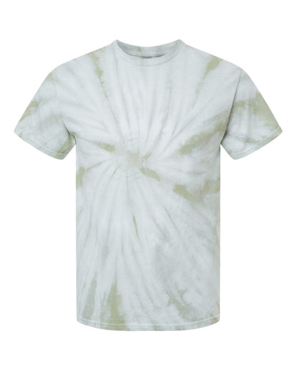 Dyenomite Cyclone Pinwheel Tie-Dyed T-Shirt 200CY #color_Olive Oil