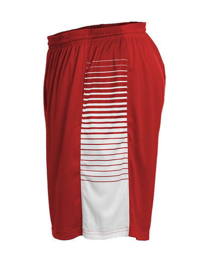 Badger Youth Lineup Shorts 2212 #color_Red