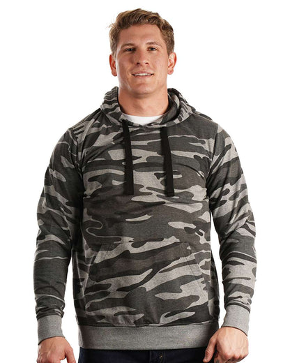 Burnside Enzyme-Washed French Terry Hooded Sweatshirt 8605 #color_Black Camo