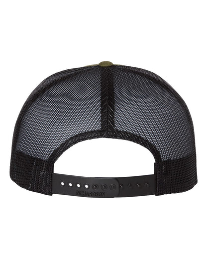 Richardson Wool Blend Flat Bill Trucker Cap 511 #color_Loden/ Black