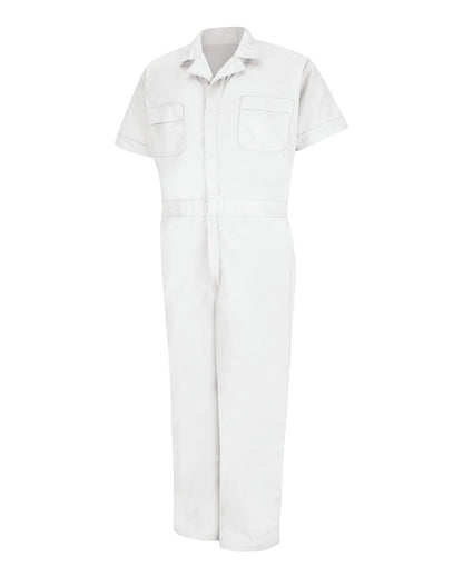 Red Kap Men's Tall Speedsuit Short Sleeve CP40T #color_White