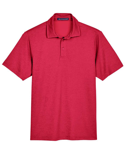 Devon & Jones Men's CrownLux Performance® Address Mélange Polo DG22 #color_Red Heather