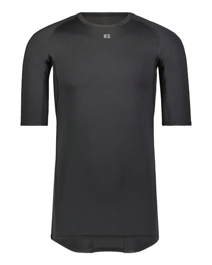 Russell Athletic Unisex CoolCore® Half Sleeve Compression Shirt R21CPM #color_Black