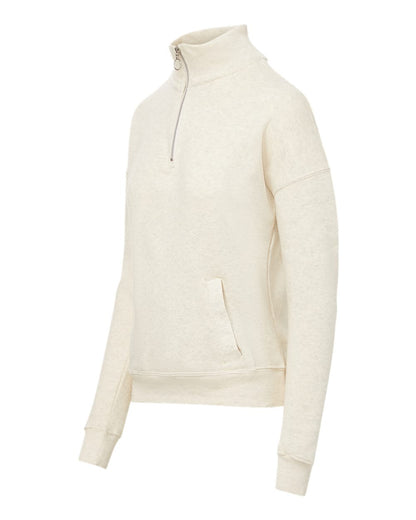 MV Sport Women's Cloud Fleece Quarter-Zip Sweatshirt W20189 #color_Oatmeal