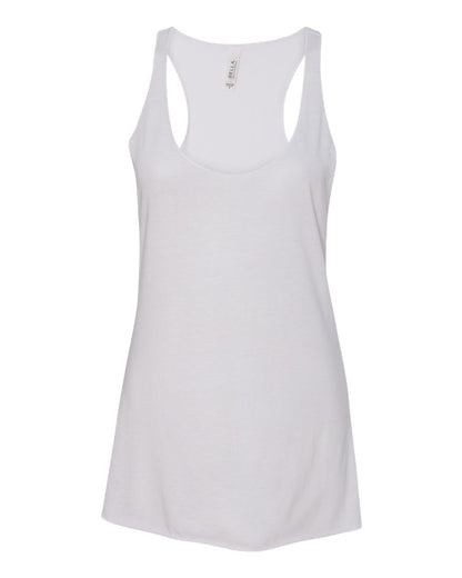 BELLA + CANVAS Women's Triblend Racerback Tank 8430 #color_Solid White Triblend