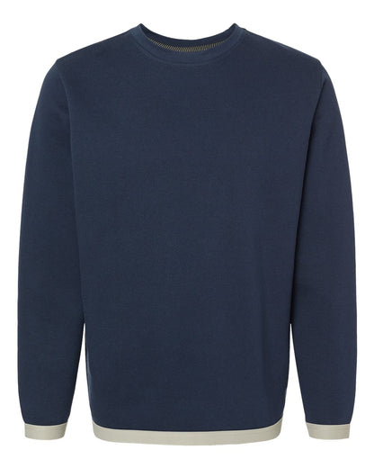 LAT Unisex The Statement Fleece Crewneck Sweatshirt 6789 #color_Navy/ Titanium