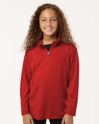 AllPro Youth Pro-Lock Performance Quarter-Zip Pullover 41870Y #colormdl_Red