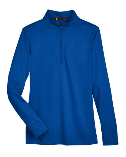 Harriton Women's Advantage Snag Protection Plus Quarter-Zip Pullover M748W #color_True Royal
