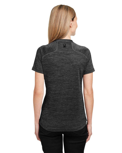 Spyder Women's Mission Blade Collar Polo S17980 #colormdl_Black Jasper