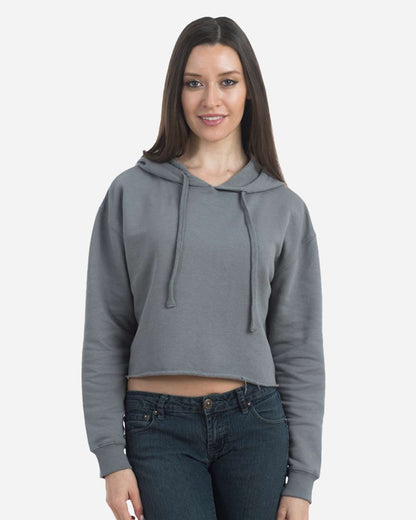 Lane Seven Women's Cropped Fleece Hooded Sweatshirt LS12000 #colormdl_Storm