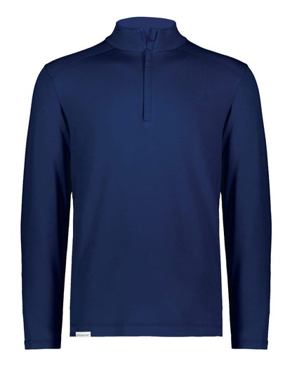 Holloway Unisex Eco Revive™ Ventura Soft Knit Quarter-Zip Pullover 223553 #color_Navy