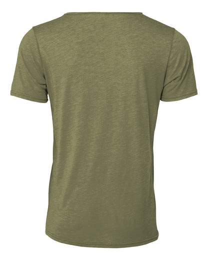 BELLA + CANVAS FWD Fashion Triblend Raw Neck Tee 3414 #color_Olive Triblend