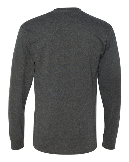 JERZEES Men's Dri-Power® Long Sleeve 50/50 T-Shirt 29LSR #color_Black Heather
