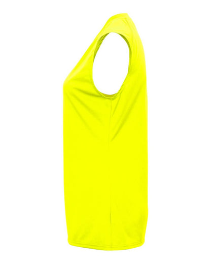 Badger Women's B-Core Sleeveless T-Shirt 4163 #color_Safety Yellow