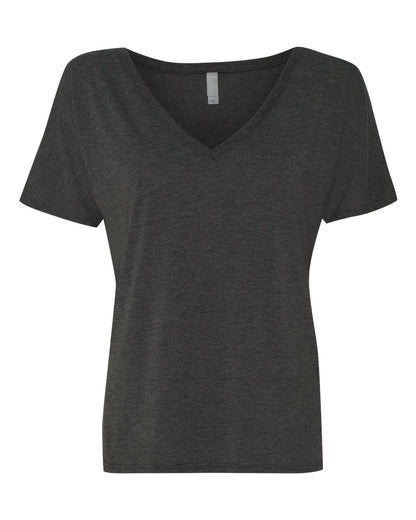 BELLA + CANVAS Women’s Slouchy V-Neck Tee 8815 #color_Dark Grey Heather