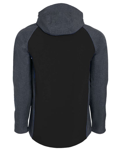 Holloway Men's Raider Hooded Soft Shell Jacket 229157 #color_Carbon Print/ Black