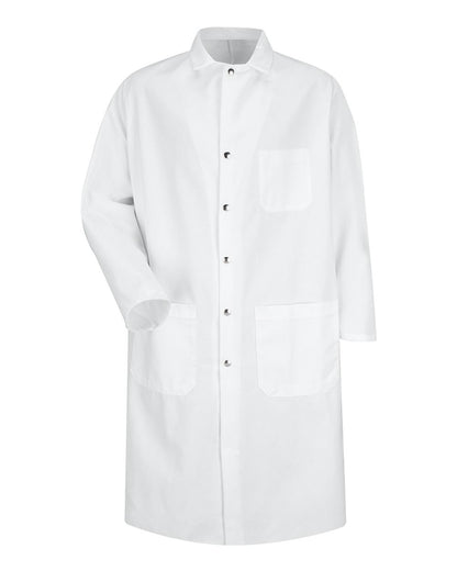 Red Kap Unisex Full Cut Butcher Coat KT50 #color_White
