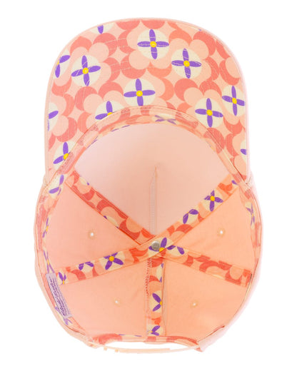 Infinity Her Women's Washed 5-Panel Rope Cap MAYA #color_Pink Sorbet/ Floral