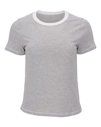 Boxercraft Women's Contrast Stitch Baby Tee BW2106 #color_Oxford Heather