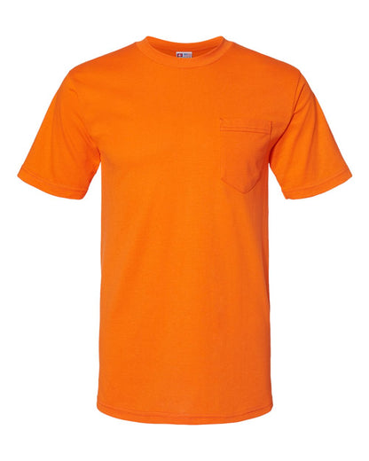 Bayside USA-Made 50/50 Pocket T-Shirt 1725 #color_Safety Orange