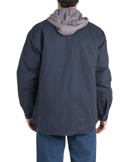 Berne Apparel Men's Throttle Hooded Shirt Jacket SH68 #colormdl_Navy