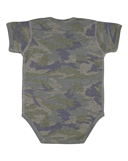 Rabbit Skins Infant Fine Jersey Bodysuit 4424 #color_Vintage Camo
