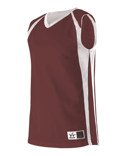 Alleson Athletic Reversible Basketball Jersey 54MMR #color_Maroon/ White