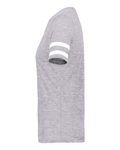 Holloway Women's Eco Revive™ Monterey V-Neck T-Shirt 223245 #color_Athletic Heather/ White