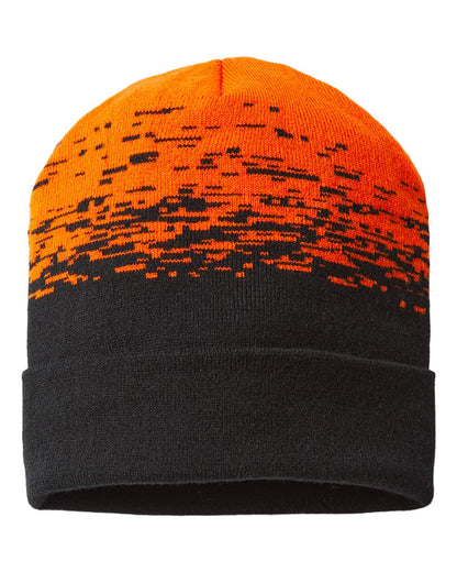 CAP AMERICA USA-Made Static Cuffed Beanie RKS12 #color_Black/ Deep Orange