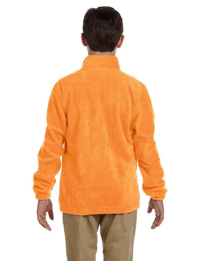 Harriton Youth Full-Zip Fleece M990Y #colormdl_Safety Orange