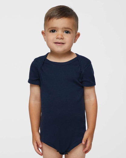 Rabbit Skins Infant Baby Rib Bodysuit 4400 #colormdl_Navy