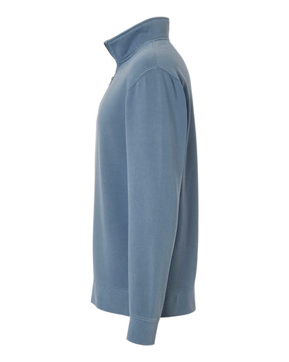 Independent Trading Co. Unisex Pigment-Dyed Quarter-Zip Pullover PRM4600QZ #color_Pigment Slate Blue