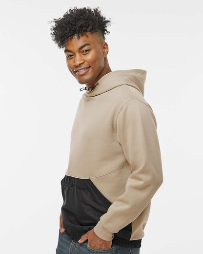 MV Sport Unisex Mixed Media Hooded Sweatshirt 23112 #colormdl_Atmosphere/ Black