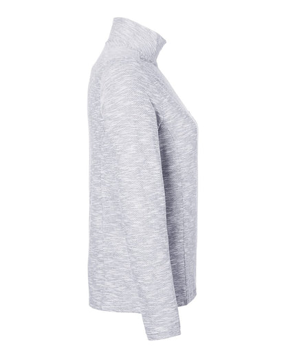 North End Women's Eclipse Jacquard Quarter-Zip Pullover NE415W #color_Platinum Heather