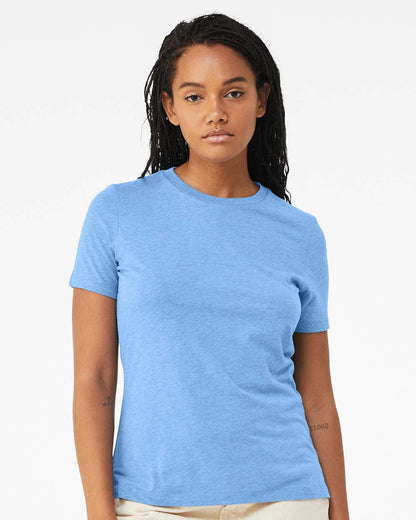 BELLA + CANVAS Women’s Relaxed Fit Heather CVC Tee 6400CVC #colormdl_Heather Carolina Blue