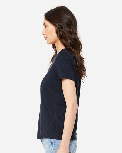 BELLA + CANVAS Women’s Relaxed Fit Triblend Tee 6413 #colormdl_Solid Navy Triblend