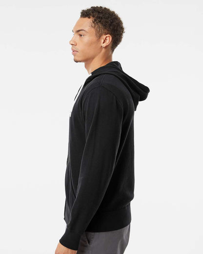 Independent Trading Co. Unisex Lightweight Full-Zip Hooded Sweatshirt AFX90UNZ #colormdl_Black