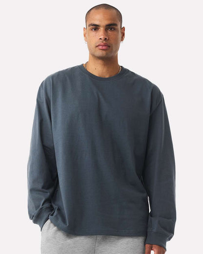 BELLA + CANVAS Unisex 7.5 oz Heavyweight Long Sleeve Tee 4651 #colormdl_Vintage Navy