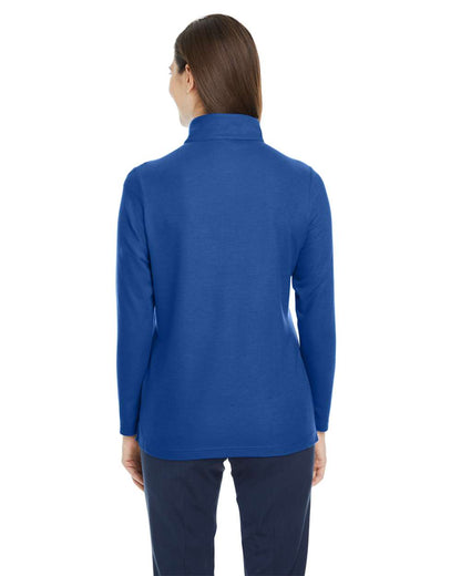 CORE365 Women's Fusion ChromaSoft™ Pique Quarter-Zip Pullover CE405W #colormdl_True Royal