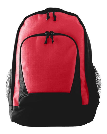 Augusta Sportswear Ripstop Backpack 1710 #color_Red/ Black