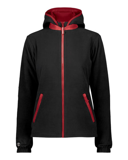 Holloway Women's Turnabout Reversible Hooded Jacket 229787 #color_Scarlet/ Black