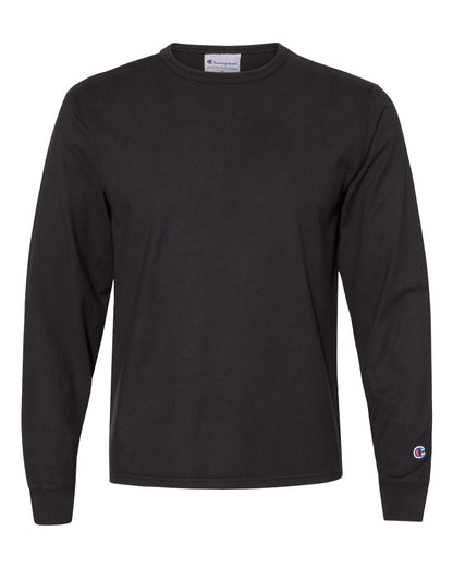 Champion Garment-Dyed Long Sleeve T-Shirt CD200 #color_Black