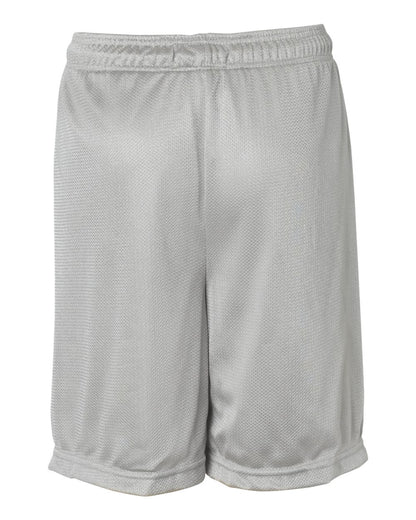 Badger Youth Mini Mesh 6'' Inseam Shorts 2237 #color_Silver