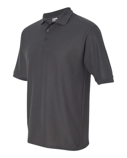 JERZEES Men's Easy Care™ Piqué Polo 537MR #color_Charcoal Grey