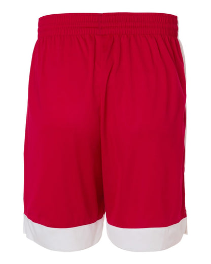 Augusta Sportswear Unisex Match-Up Basketball Shorts 6889 #color_Scarlet/ White