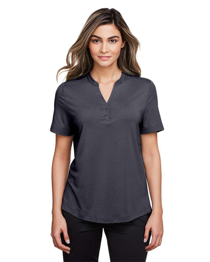 North End Women's JAQ Snap-Up Stretch Performance Polo NE100W #colormdl_Carbon