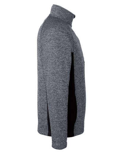 Spyder Men's Constant Half-Zip Pullover Sweater S16561 #color_Black Heather/ Black
