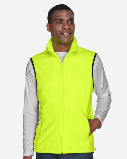 Harriton Unisex Fleece Full-Zip Vest M985 #colormdl_Safety Yellow