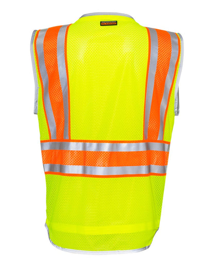 Kishigo Unisex Premium Brilliant Series® Ultimate Reflective Vest 1543-1544 #color_Lime